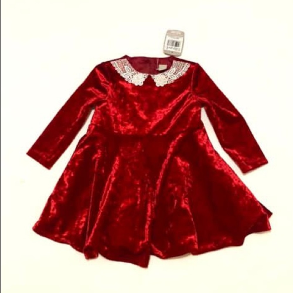 NWT  TU Red Velvet Baby Girl's Dress